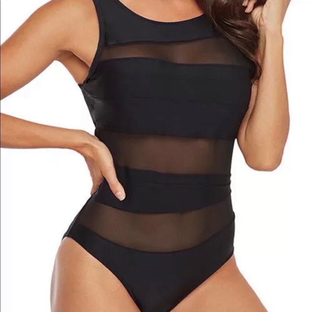 Sale MESH ONE PIECE SWIMSUIT - Picture 3 of 11